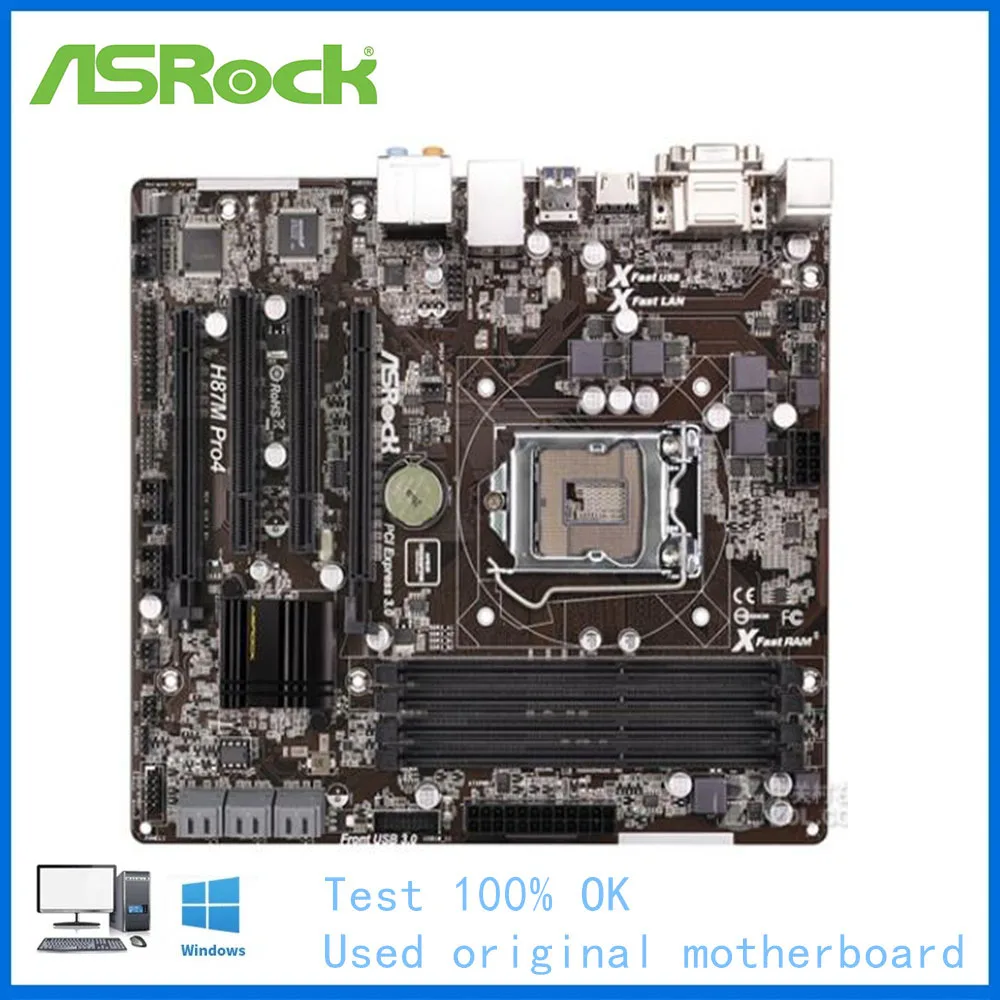 

Материнская плата для ASRock H87M Pro4 USB3.0 SATAIII LGA 1150 DDR3 H87