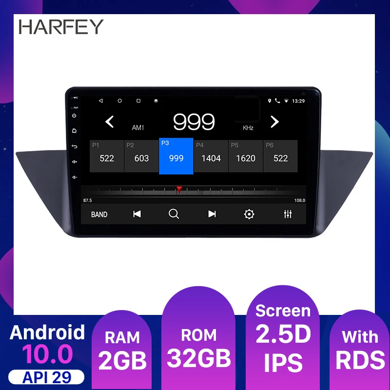 Harfey 10 1 дюймов Android 0 для 2009-2013 BMW X1 E84 Авторадио автомобильный GPS Поддержка Зеркало