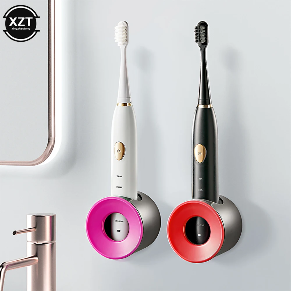 Electric Toothbrush Holder Wall-Mounted Dustproof Toothbrush Holder Perforated Bathroom Electric Brush 1pc,toothbrush holder
