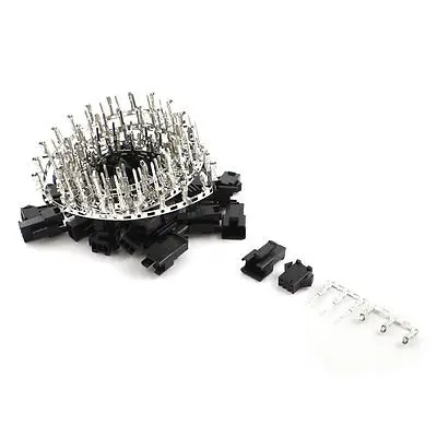 

20 Sets 2.5mm 3-Pin JST-SM Plug Housing Black w Crimp Terminal Connector