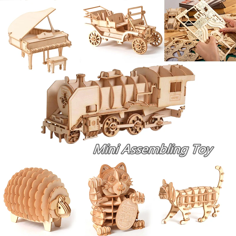 Robtiendra me-Puzzle de Moto 3D en Bois pour Enfant, Jeu de Bricolage,  Assemblage de Modèle, Kit de décennie s de Construction, Décoration pour  Cadeau