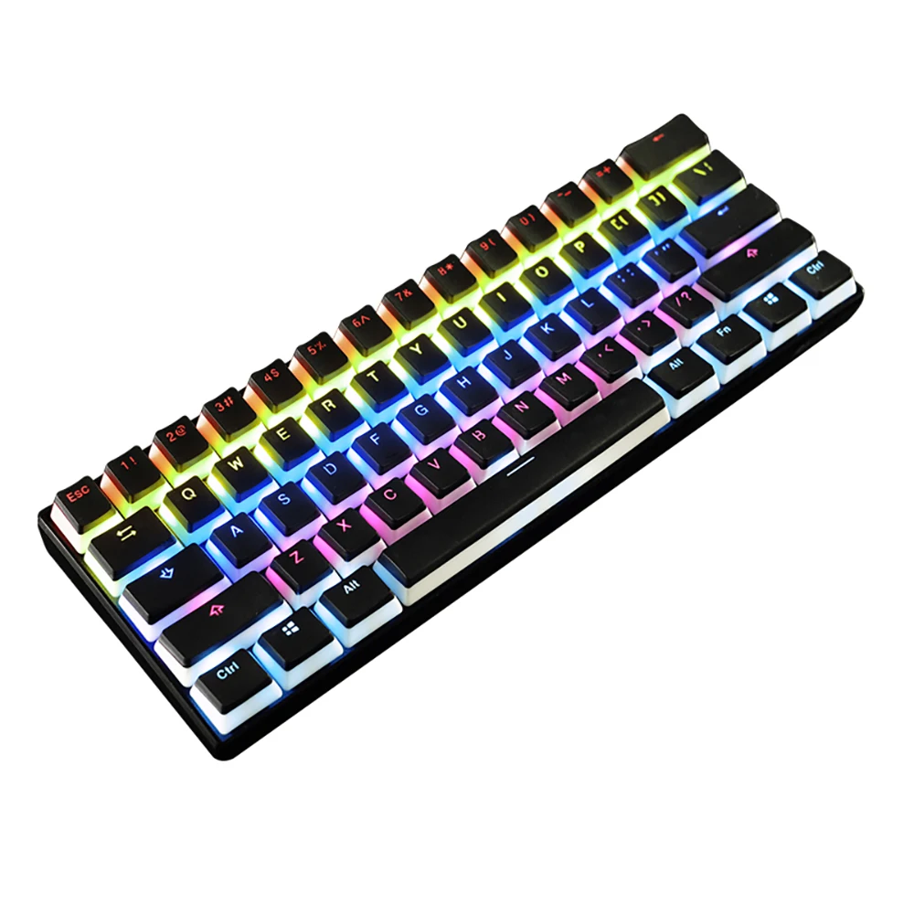 

Keycaps 104Key For Mechanical Keyboard Powstro PBT Hat Double-Layer Milk Shape Light Transparent Corded For RGB Support Dropship