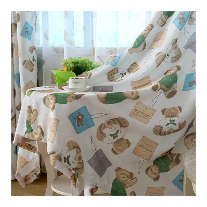 

Cartoon Bear Pattern Print Shading Curtains for Living Dining Room Bedroom Bedroom Blackout Curtain Window Curtains Tulle