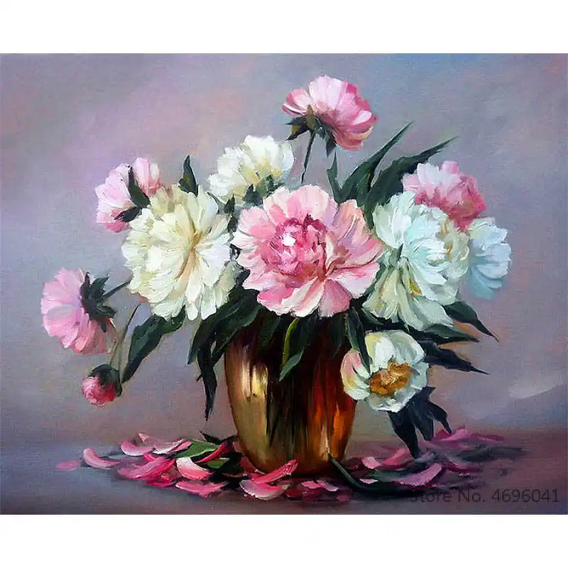 

Painting By Numbers Frameworks Coloring By Numbers Home Decor Pictures Flowers Vase Decorations RSB8414