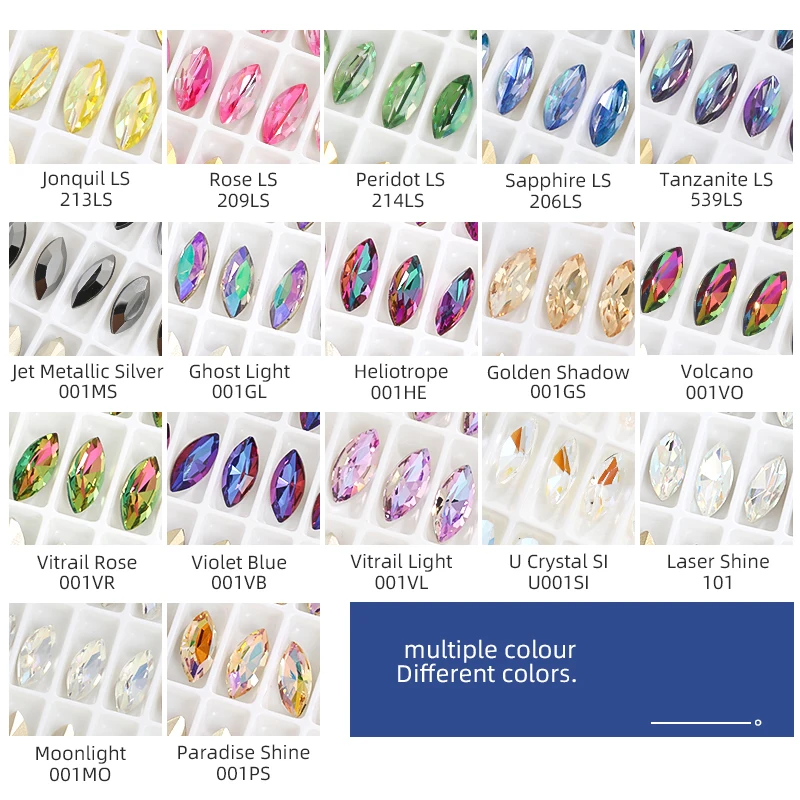 Colorful Shining Crystal K9 Glass Rhinestones Pointback Glass Crystals for Craft Glue on Dress Beads Decoration Stones hot fix rhinestones resin rhinestones clear glass rhinestones crystal rhinestones glass rhinestones sewing rhinestones resin rhinestones and pearls glass crystals rhinestone crystals non hotfix rhinestones rhinestone accessories rhinestones beads