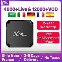 X96 mini IPTV France Arabic Android 7.1 Box 1 Year SUBTV IUDTV QHDTV Italy Spain German Sweden Belgium Dutch IP TV