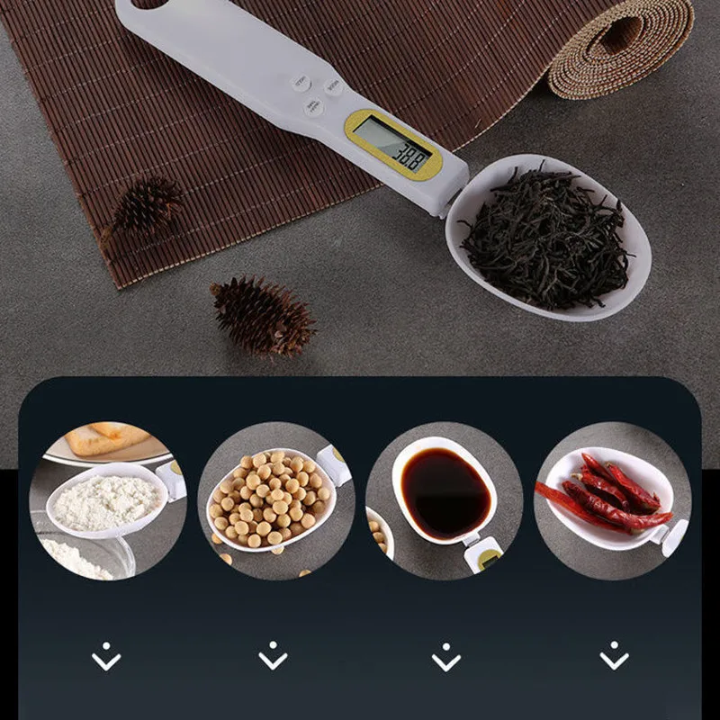 

500g 0.1g Capacity Coffee Tea Digital Electronic Scale Kitchen Measuring Spoon Weighing Device LCD Display Cooking
