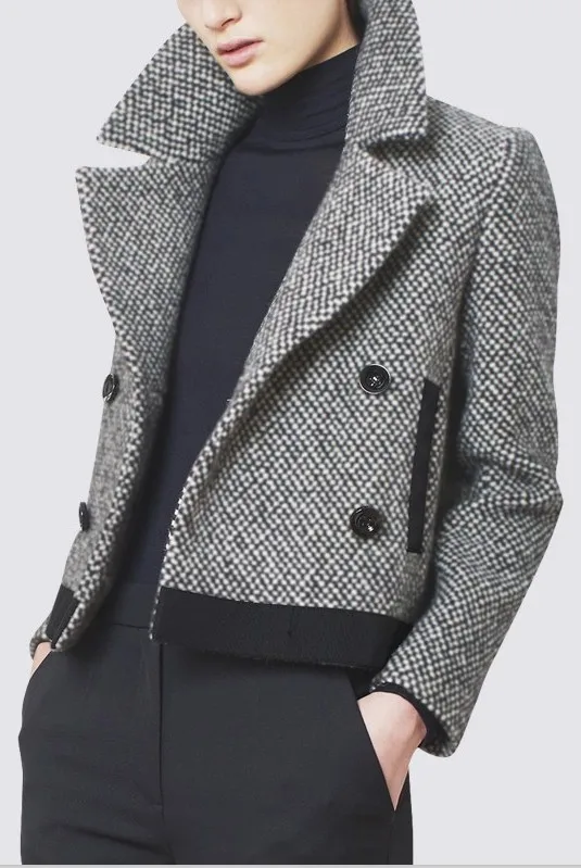 KMETRAM осенне-зимняя куртка женская уличная шерстяная куртка Женская мода Европейский Стиль шерстяное пальто Manteau Femme CF1701