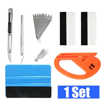 

7pcs Car Squeegee Scraper Wrapping Tools Vehicle Vinyl Wrap Film Sticker Installation Kit Cutter Knife for Car Scraping Tools