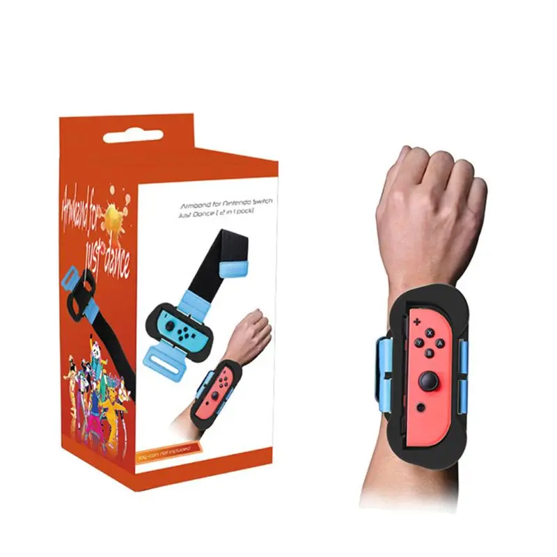 

2PCS Armband Wrist Band Handband Adjustable Flexible Strap Dance Game Handle Accessories for Nintendo Switch Joy-Con Console