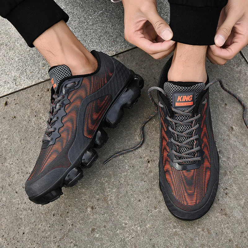 

Large Size MEN'S SHOES 2020 Spring New Style Mesh Running Shoes Korean-style Trendy Shoes Air Cushion Shoes Rubber Sole Versatil