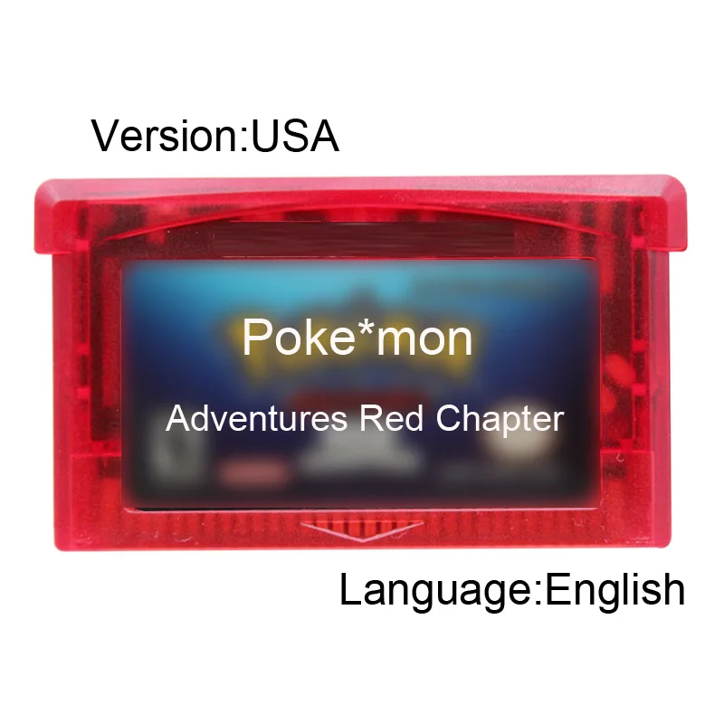 Poke Adventures Red Chapter 32 Bit видеоигра картридж консоль карта Версия США язык|Картриджи| |