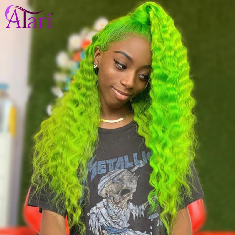 Green Blue 613 Lace Frontal Wig Indian Transparent Virgin Human Hair Deep  Curly Lace Front Wig Pre Plucked Full Lace Wigs Atari|Human Hair Lace Wigs|  - AliExpress