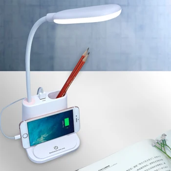 

USB Rechargeable LED Desk Lamp Touch Dimming Adjustment Table Lamp for Children Kids Reading Study Bedside Bedroom Living Room