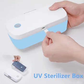 

UV Light Mouth Mask Sanitizer Box Phone Cleaner For jewelry watches Sterilization Wireless Charge Mobile Phone Sterilizer