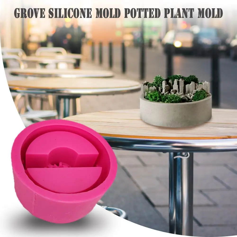 Nordic Decorative Pot Mould 3D Small Rockery Flowerpot Silicone Mold Decoration Grove Silicone Mold