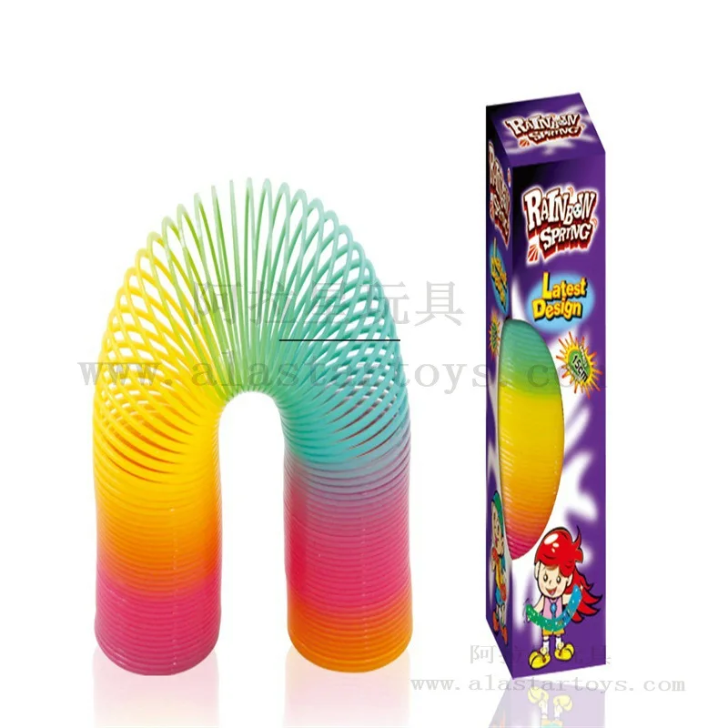 

Colorful 15 Cm Rainbow Ring Classic Nostalgic Bouncing Circle Toy Casual Fun Toy 006067