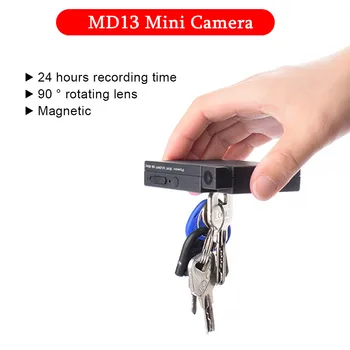 

24 Hours Video Recording MD13 Mini DV Camara Motion Detection Camera Video Audio Recorder Mini Camcorder with 2000mAh Battery
