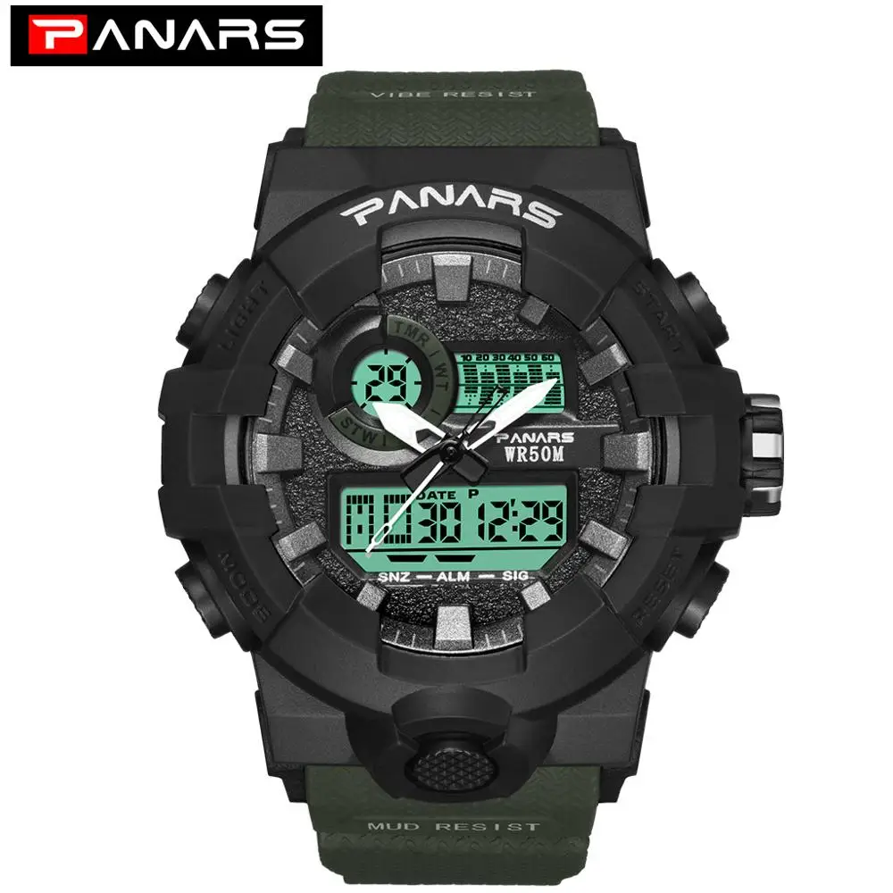 

PANARS Sports Watch Men's Watch Waterproof Luminous Multi-function Alarm Clock Mens Wristwatch Relogio Masculino Digital Watch