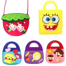 Нетканая Ткань DIY Сумочка Детские принадлежности игрушка мини сумка Нетканая ткань красочные сумки ручной работы мультфильм животных детские сумки