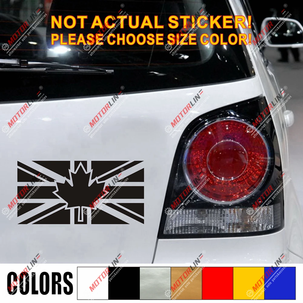 Canada UK Flag Merged Decal Sticker Car Vinyl Union Jack British Maple Leaf | Автомобили и мотоциклы