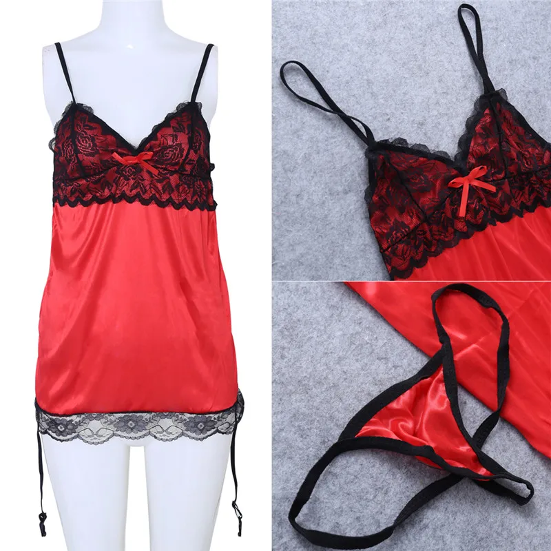 

Adult Games Sexy Lingerie Dress Lace for Women Underwear Black Babydoll Sleepwear G-string dropshipping