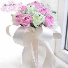 Ручной Букет невесты ручной работы Свадебный букет Искусственные цветы для невесты Свадебные аксессуары SPH09