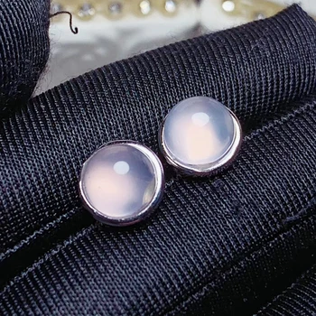 

Per jewelry Natural real rose quartz round stud earring 2.5ct*2pcs gemstone 925 sterling silver Fine jewelry T203306