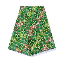 В африканском стиле зеленый хлопок воск печати ткань воск 6Yards \ Лот Нигерия Анкара африканская кружевная ткань новое поступление
