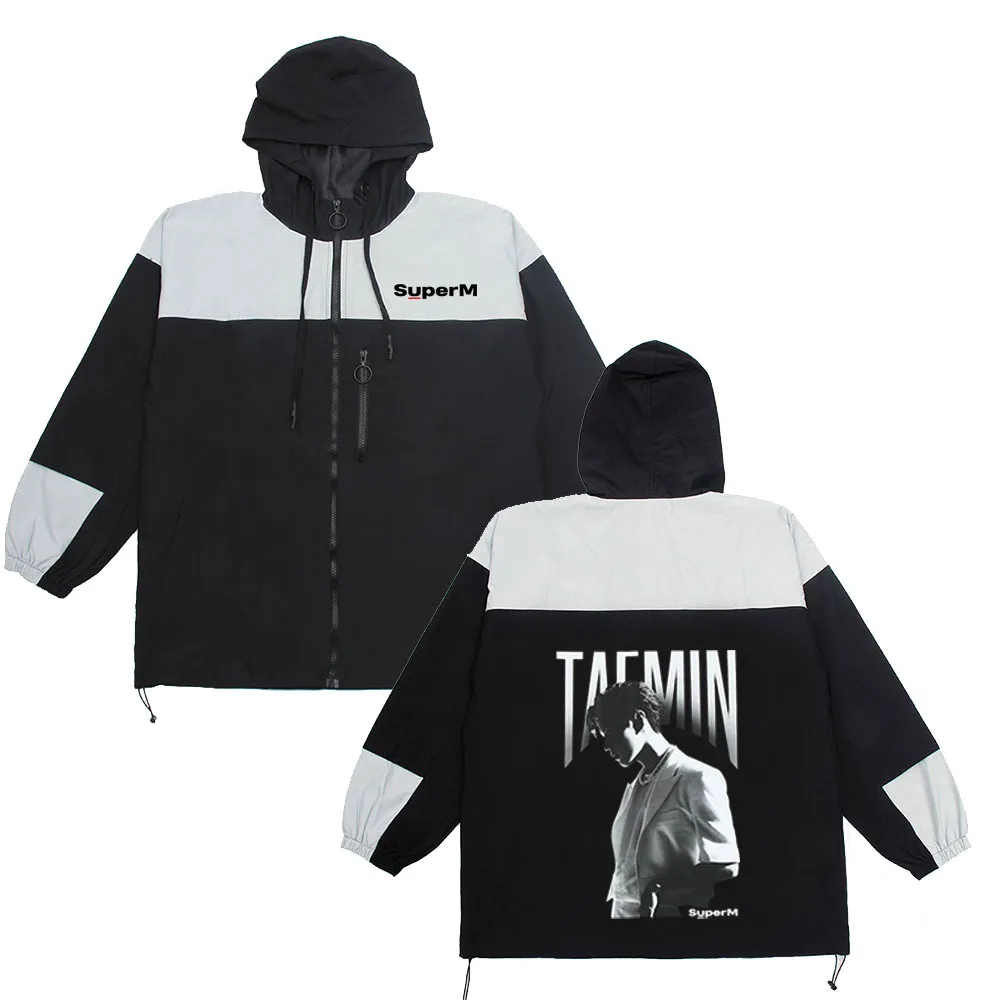 Mainlead Super M SuperM Mark KAI LUCAS Taeyong BAEKHYUN альбом куртка на молнии унисекс - Цвет: TAEMIN1