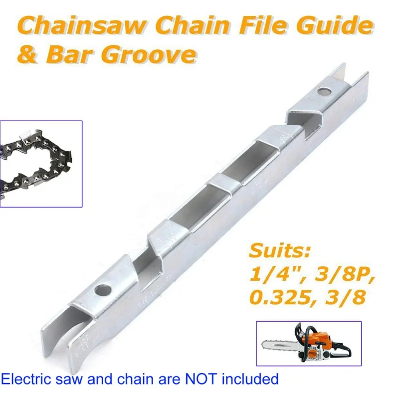 

Depth Gauge File Guide & Bar Chainsaw Chain File Guide Bar Groove for 1/4" 3/8" P 0.325" Chain Saw Chainsaw Garden Accessories