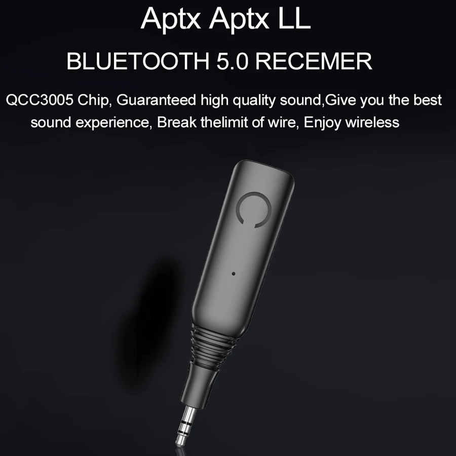 Bluetooth 5,0 музыкальный аудио приемник APTX LL 3,5 мм AUX Jack RCA беспроводной адаптер и микрофон Громкая связь вызов автомобиля Bluetooth 5,0 адаптер