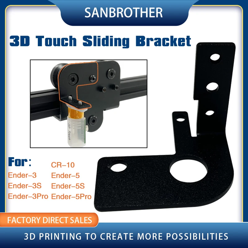 3D Touch Bracket For Creality CR 10 Ender 3 Series Printer Accessories Upgrade Auto BL Leveling Sensor Rack Fix Mount Support upgraded auto bed leveling sensor kit bl touch self sensor fixing bracket for 3d printer creality ender 3 v2 5 pro cr 10