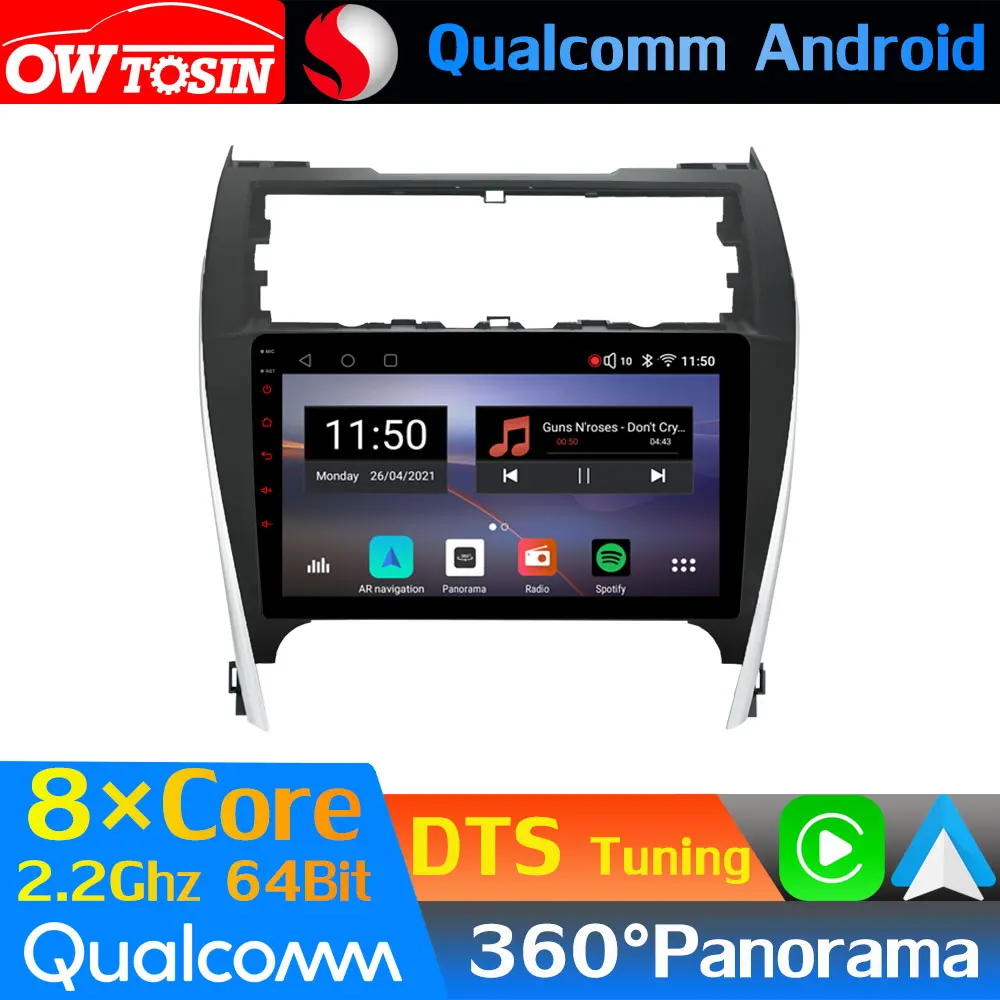 Восьмиядерный Автомобильный мультимедийный Qualcomm Android для Toyota Camry Aurion XV50 2012-2017 360