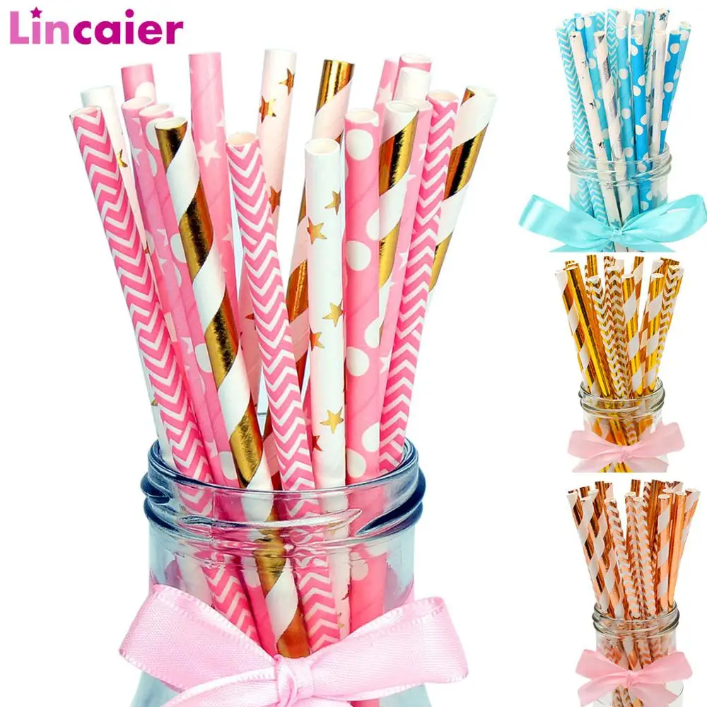 25 шт. бумажные соломинки Свадебные вечерние украшения для стола своими руками