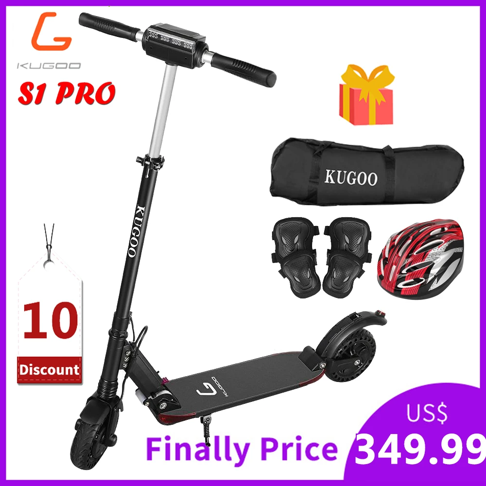 [PL сток] KUGOO S1 PRO складной электрический скутер 350 Вт с ЖК дисплеем 3 режима скорости
