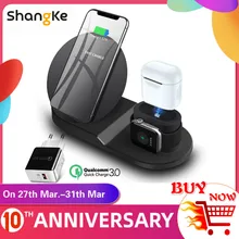 Wireless Charger สำหรับ iPhone AirPods Apple Watch, แท่นชาร์จสำหรับ Apple Watch Series 5/4/3/2 iPhone 11 X XS(China)