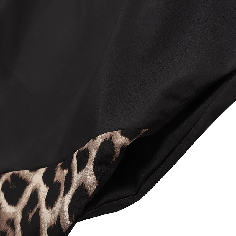 Celmia Dress Fashion Kaftan Patchwork Leopard Maxi Long Dress Women Vintage Dress Long Sleeve Casual Loose Vestidos Party Robe