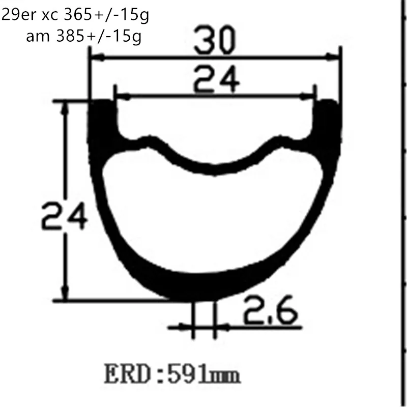 29er  30x24 偏心