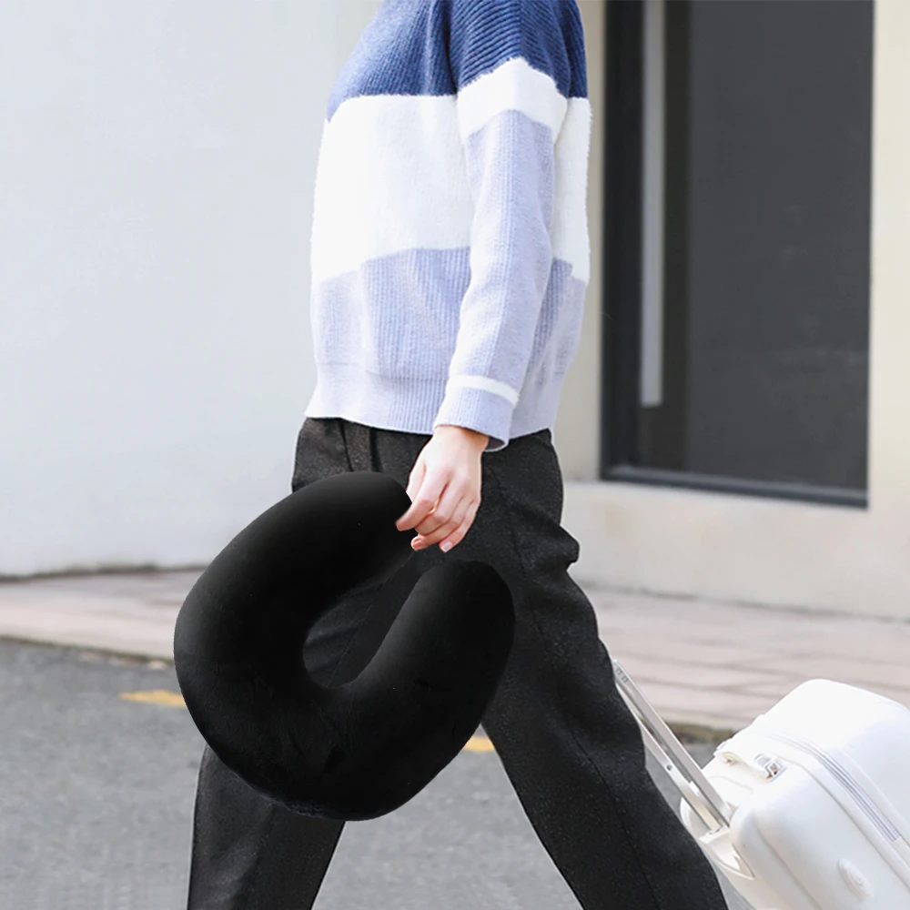 4 Colors Memory Foam Pillow Neck U-Shape Pillows For Airplane Neck Support Travel Accessories Comfortable Pillows For Sleep Home