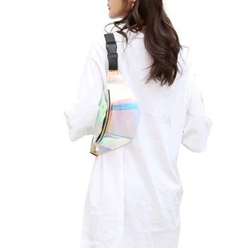 

Women Zipper PU Leather Waterproof Belt Bag Pouch Waist Pack Female Fanny pocket Running Streetwear Pocket