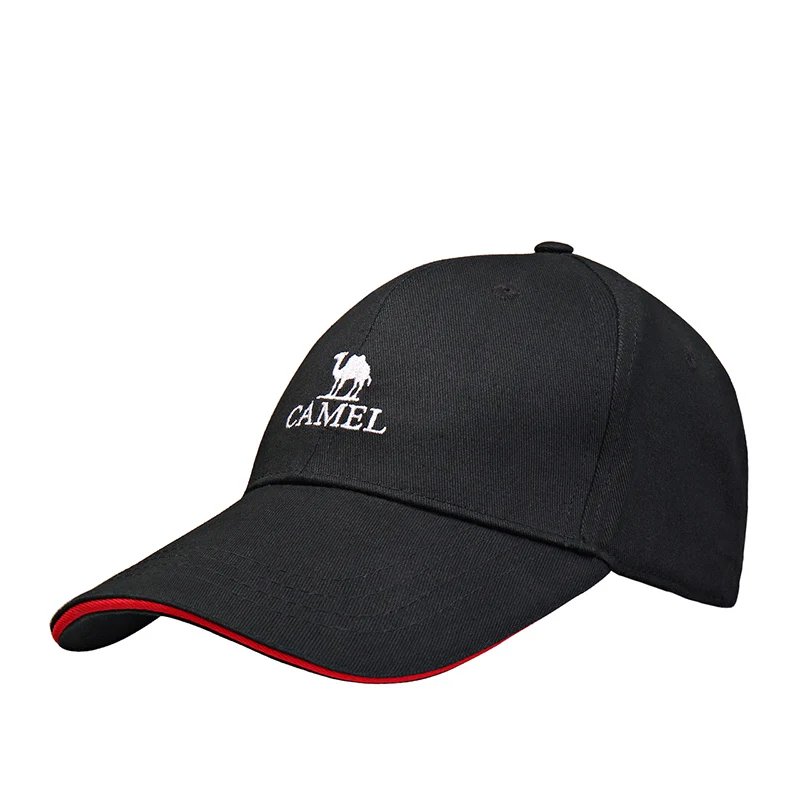 CAMEL Peaked Кепка унисекс Повседневная походная уличная бейсболка шляпа от солнца Солнцезащитная дышащая спортивная летняя мода - Цвет: Black