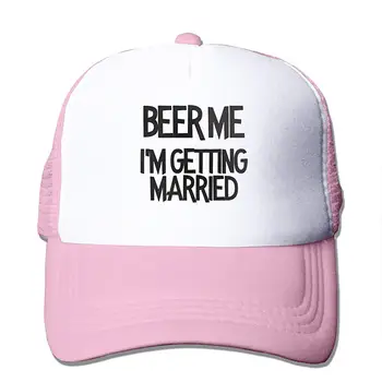 

TSDFCBeer Me I'm Getting Married Mesh Baseball Cap Unisex Trucker Style Hat Pink
