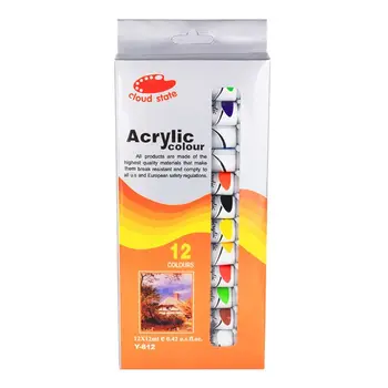 

12 x 12ml Heavy Body Colors Rich Pigments Acrylic Paint Set for Painting Crafts X6HB