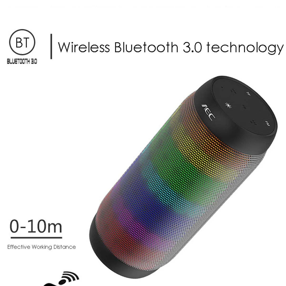 AEC BQ-615 PRO Красочный светодиодный bluetooth-динамик HIFI стерео беспроводной портативный беспроводной динамик Поддержка NFC микрофон FM