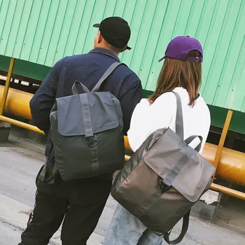 

2020 new shoulder bag large capacity travel bag fashion casual solid color travel backpack double zipper anti-theft backpack