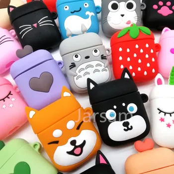 

Cartoon Cute Wireless Earphone Case For AirPods 2 Silicone Charging Headphones Case for Air pod cases Protective luxury Cover
