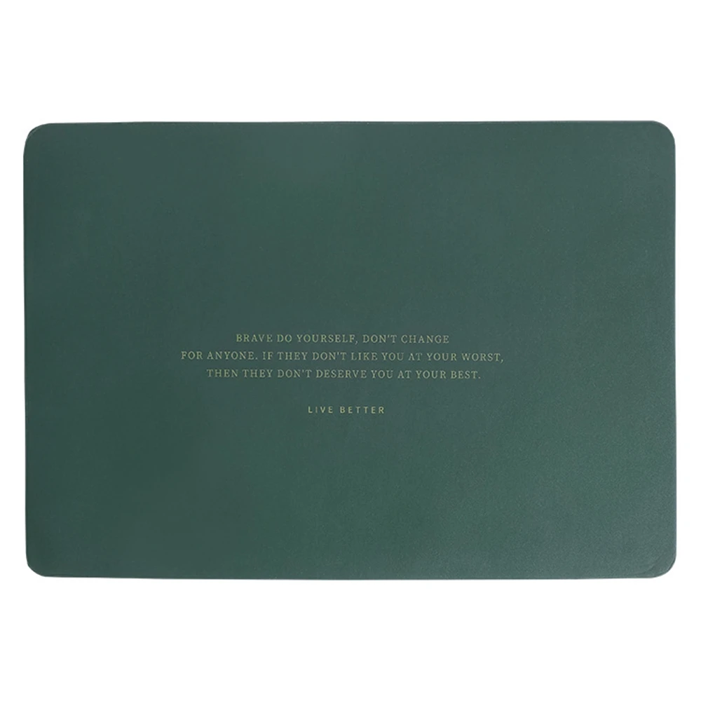 

Nordic Leather 43*30cm Placemat Dining Table Mat Simple Letter Waterproof Heat Insulation Pad Luxury Coaster Home Mat Decoration