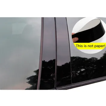 

Exterior Trim Window Pillar Post Cover Black Replacement Kit For Honda Accord 2008-2013 Decorative