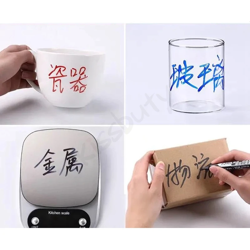 3/9pcs 영구 페인트 마커 펜 타이어 유성 마커에 대 한 방수 검은 펜 빠른 건조 서명 펜 편지지 용품